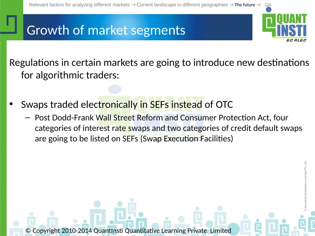 Algorithmic Trading in different geographies - - slide 51 of 59