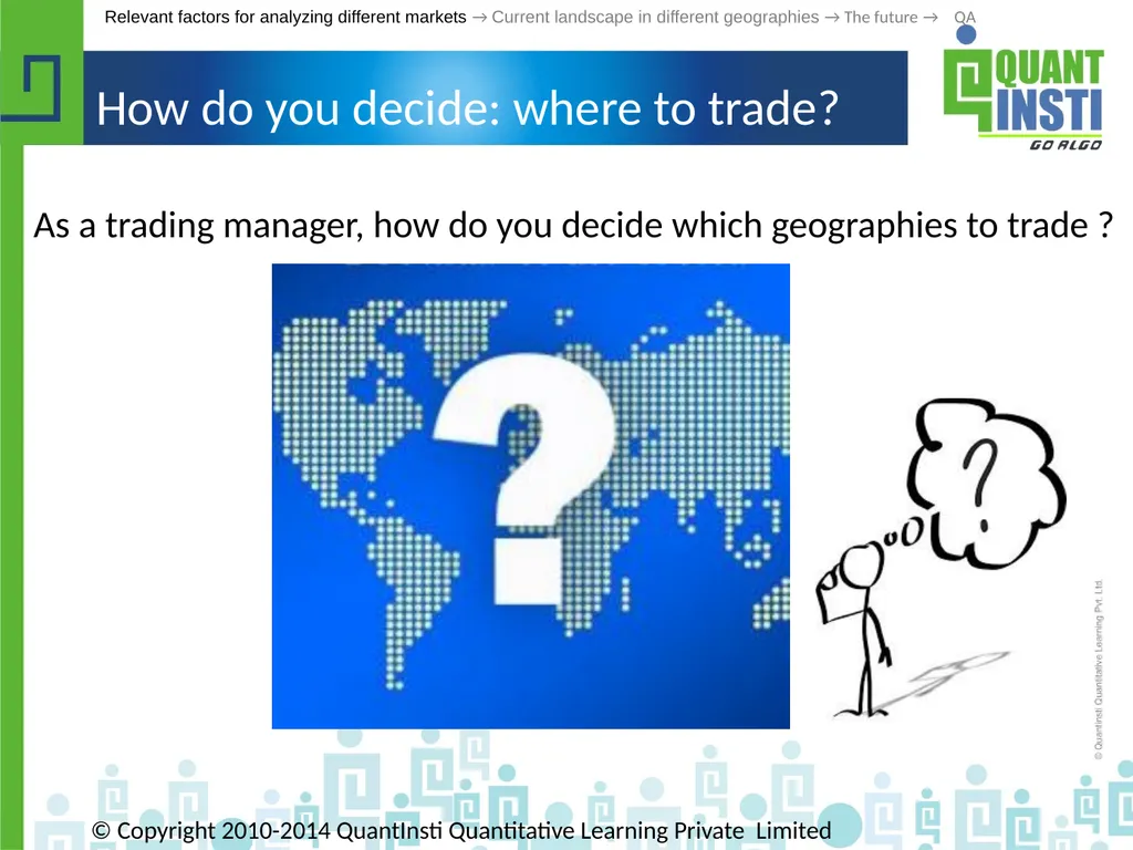 Algorithmic Trading in different geographies - - slide 5 of 59