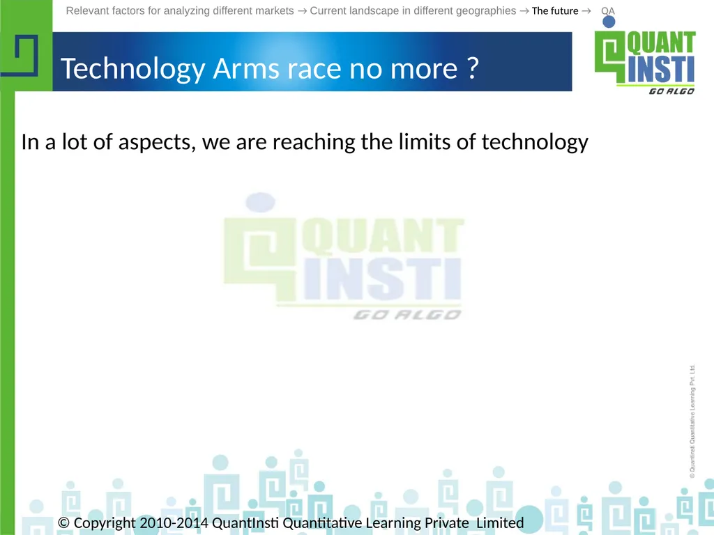 Algorithmic Trading in different geographies - - slide 53 of 59
