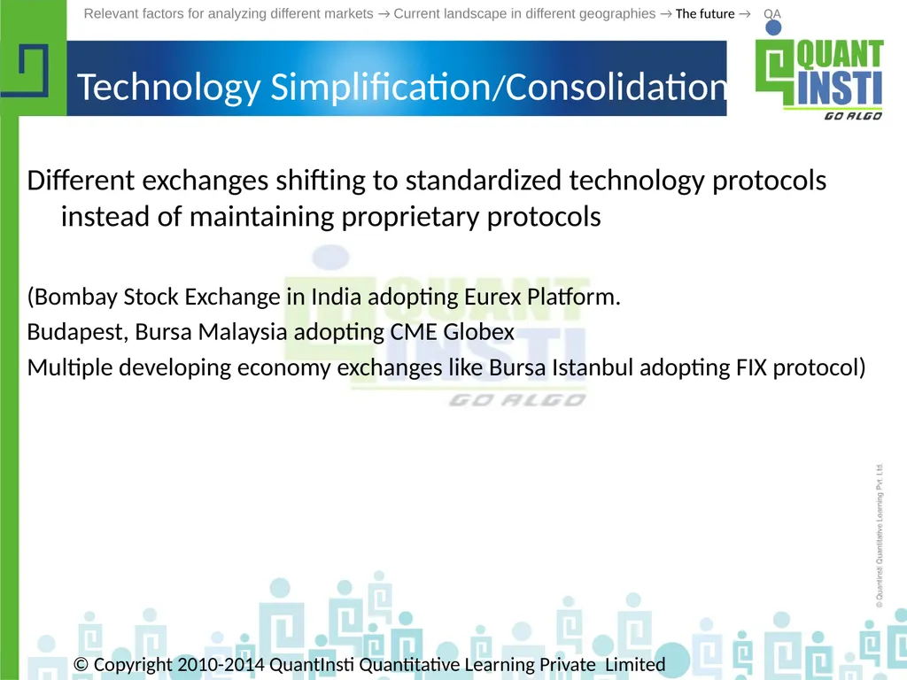 Algorithmic Trading in different geographies - - slide 52 of 59