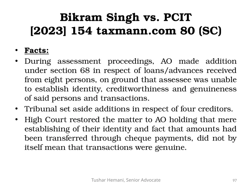 Controversial issues under the Income Tax & Fake - slide 97 of 129