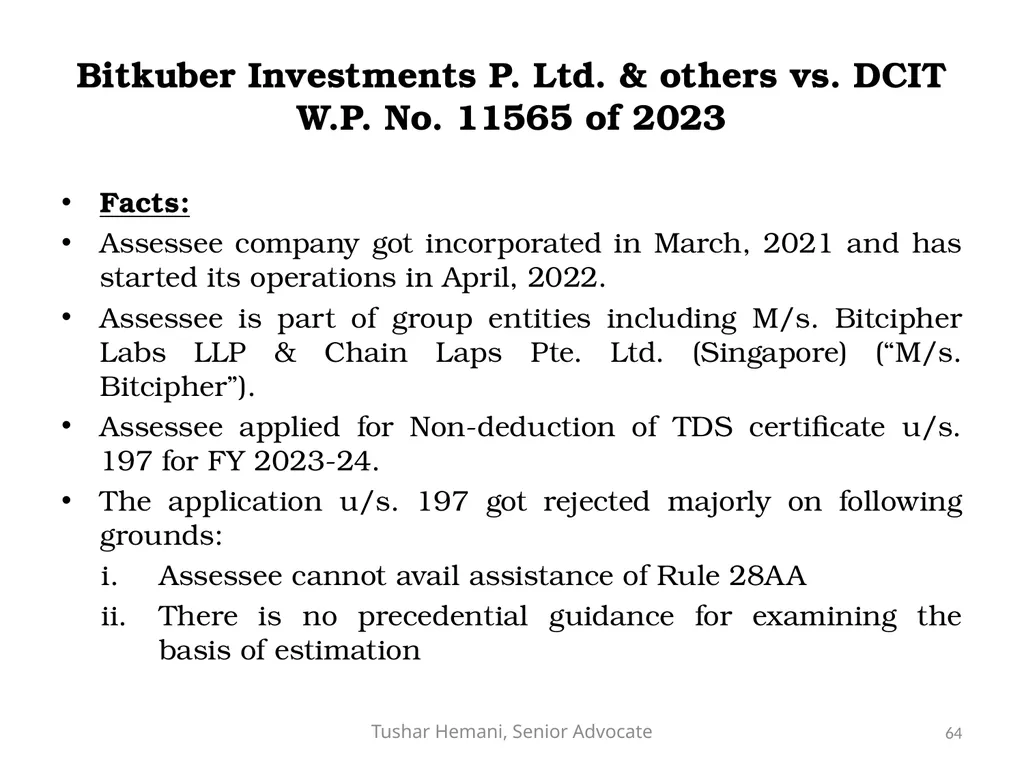 Controversial issues under the Income Tax & Fake - slide 64 of 129