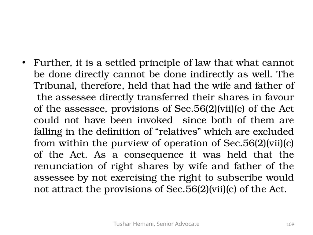Controversial issues under the Income Tax & Fake - slide 109 of 129