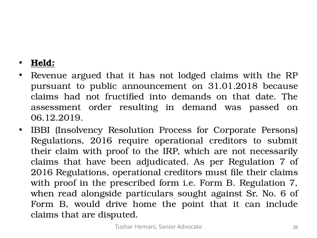 Controversial issues under the Income Tax & Fake - slide 38 of 129