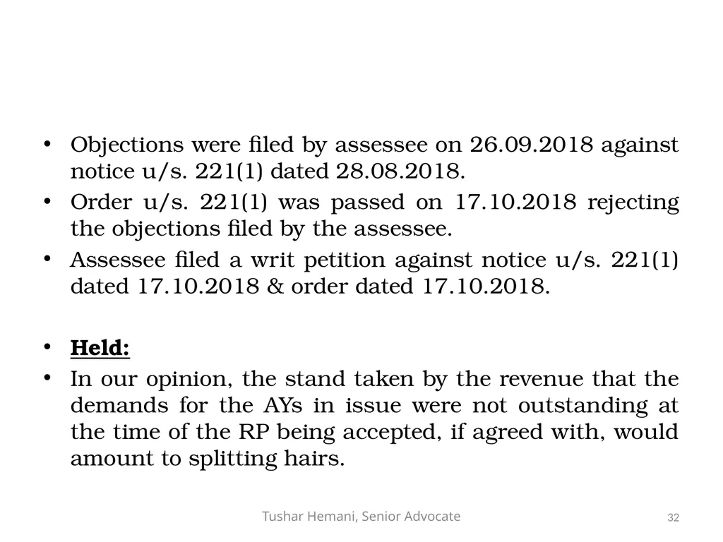 Controversial issues under the Income Tax & Fake - slide 32 of 129