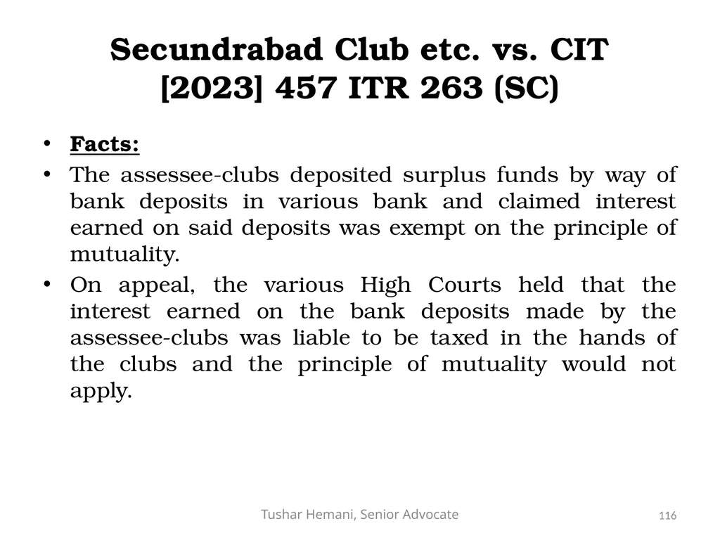 Controversial issues under the Income Tax & Fake - slide 116 of 129