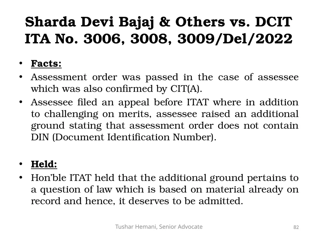Controversial issues under the Income Tax & Fake - slide 82 of 129