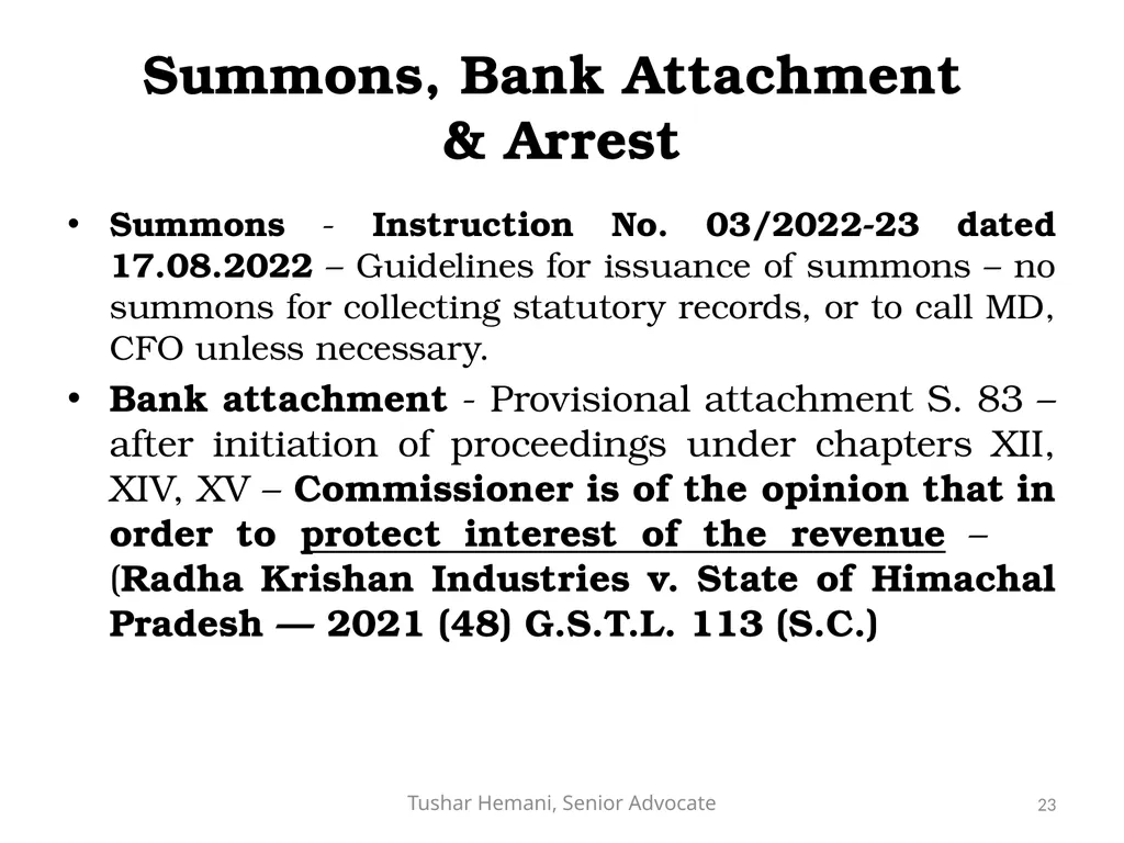 Controversial issues under the Income Tax & Fake - slide 23 of 129