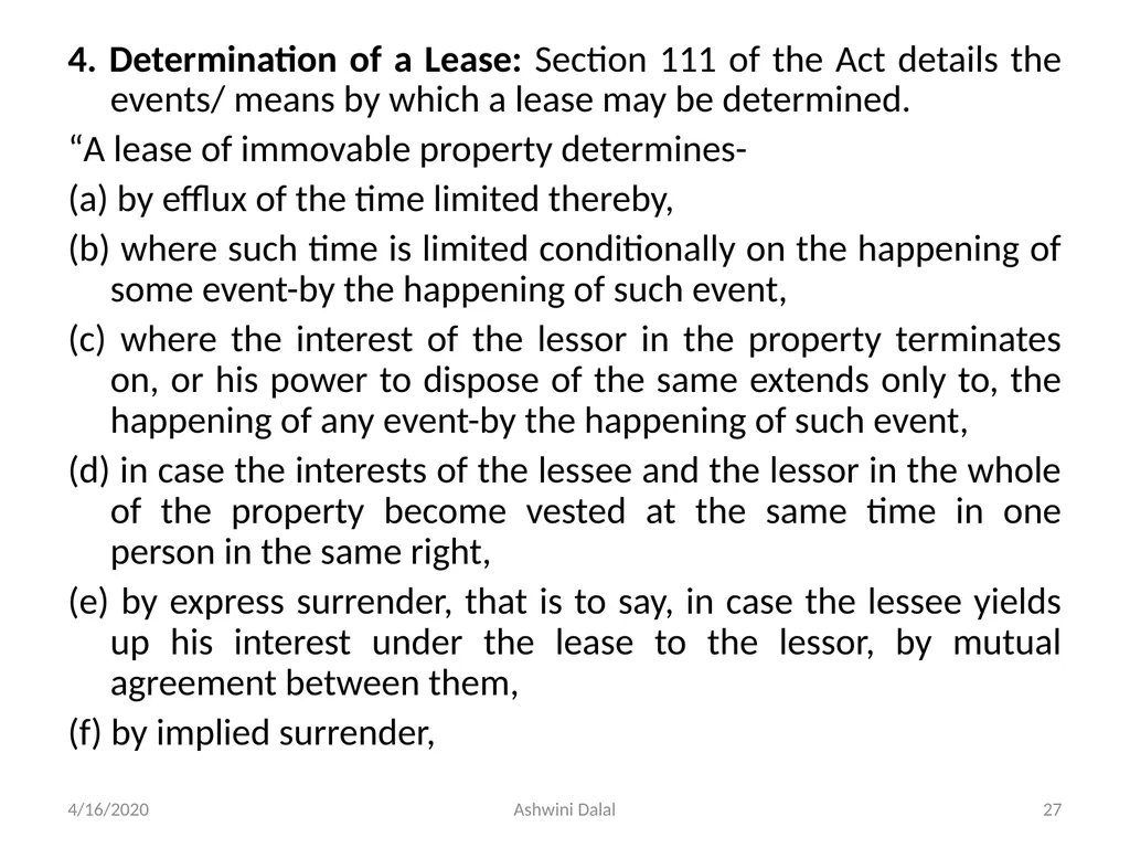 UNIT-I: Classification of lands — Ownership of - slide 27 of 58