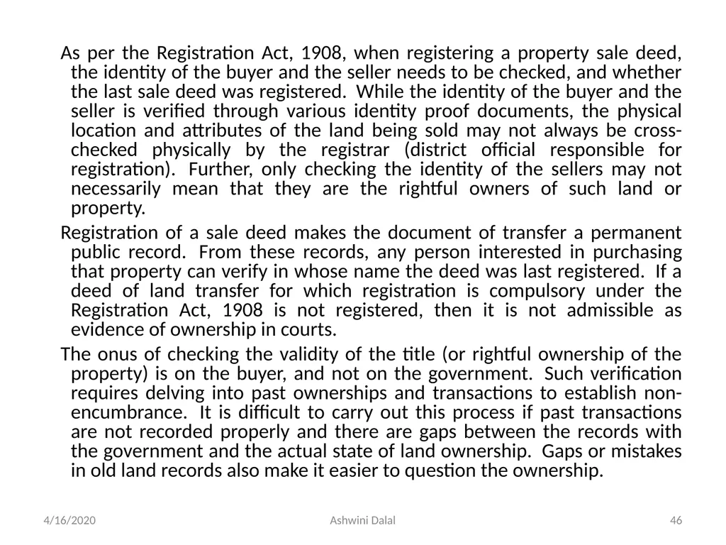 UNIT-I: Classification of lands — Ownership of - slide 46 of 58