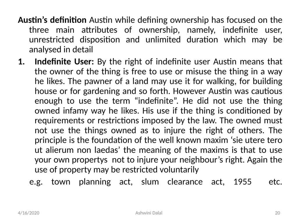 UNIT-I: Classification of lands — Ownership of - slide 20 of 58