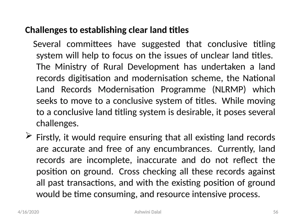 UNIT-I: Classification of lands — Ownership of - slide 56 of 58