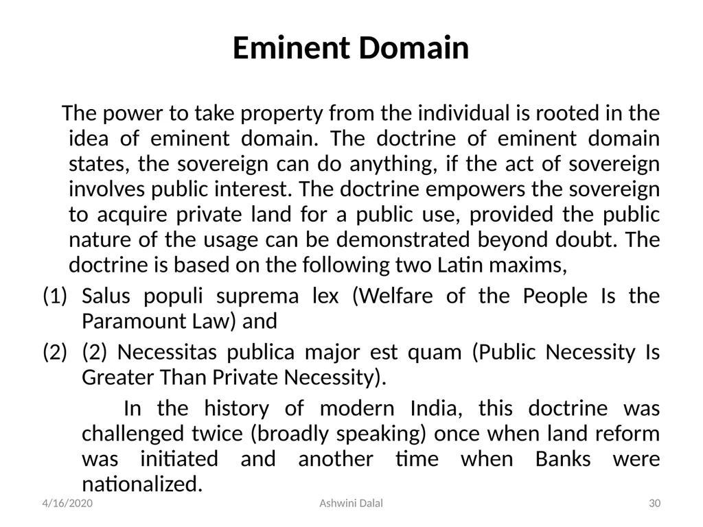 UNIT-I: Classification of lands — Ownership of - slide 30 of 58