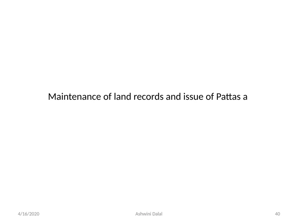UNIT-I: Classification of lands — Ownership of - slide 40 of 58