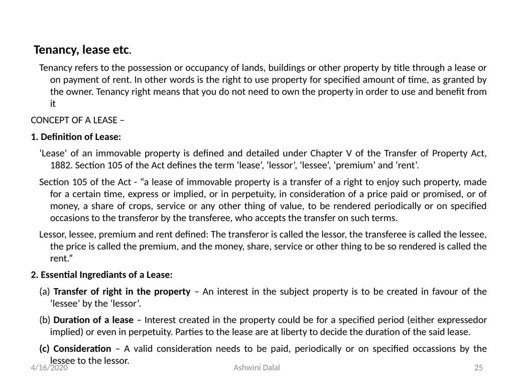 UNIT-I: Classification of lands — Ownership of - slide 25 of 58