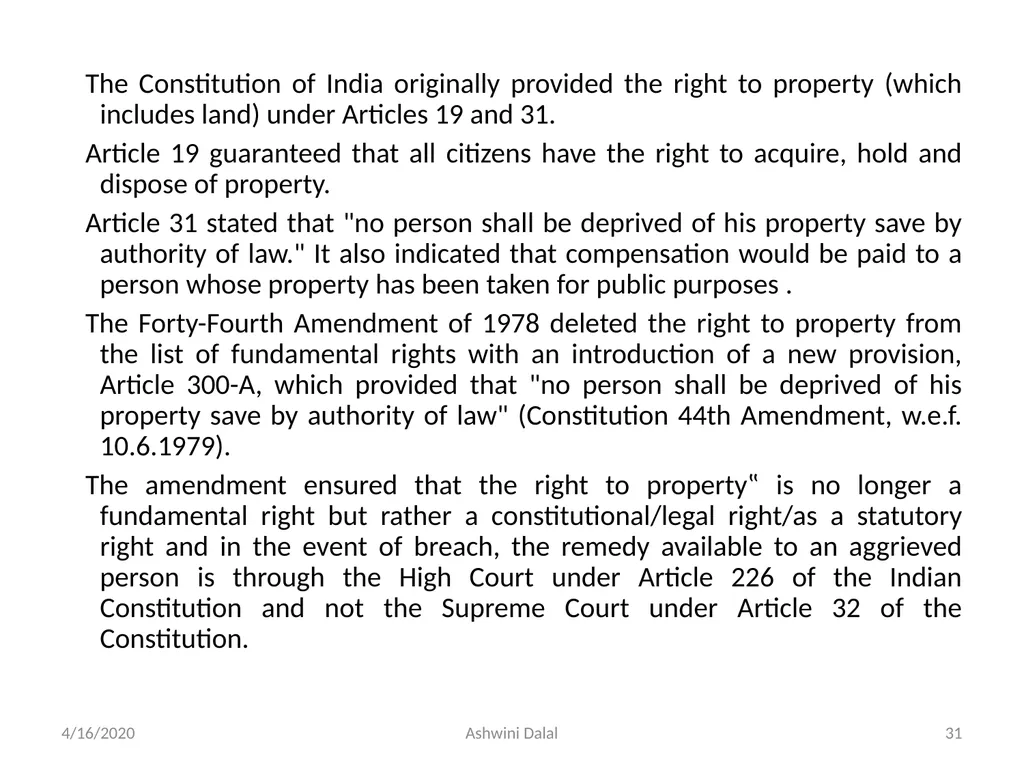 UNIT-I: Classification of lands — Ownership of - slide 31 of 58