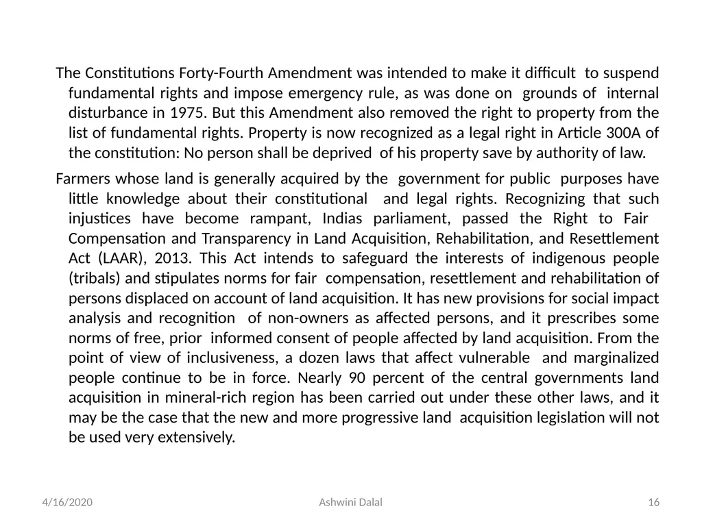 UNIT-I: Classification of lands — Ownership of - slide 16 of 58