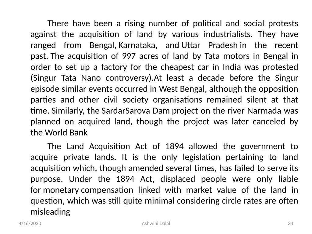 UNIT-I: Classification of lands — Ownership of - slide 34 of 58