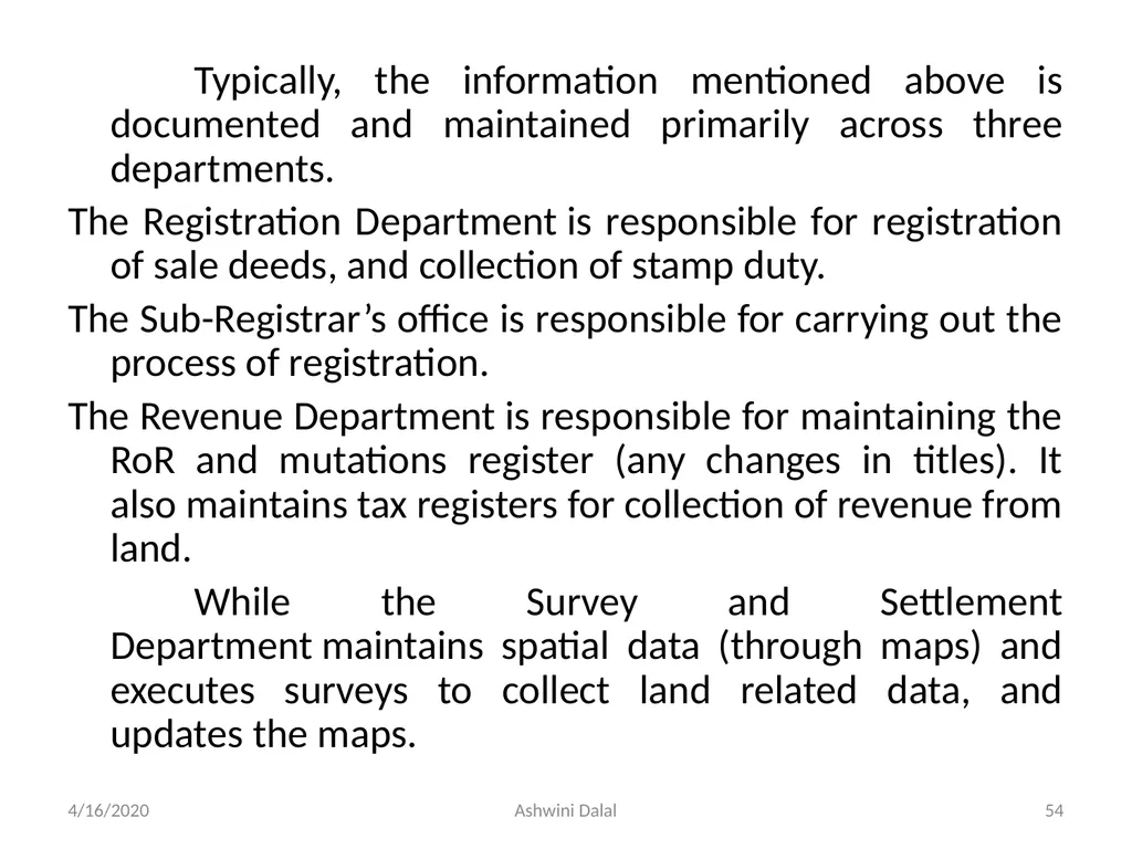 UNIT-I: Classification of lands — Ownership of - slide 54 of 58