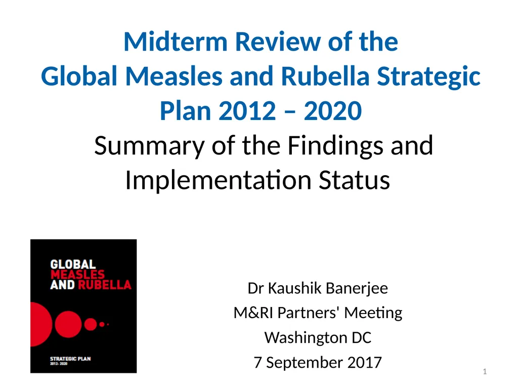 Midterm Review of the Global Measles and Rubella