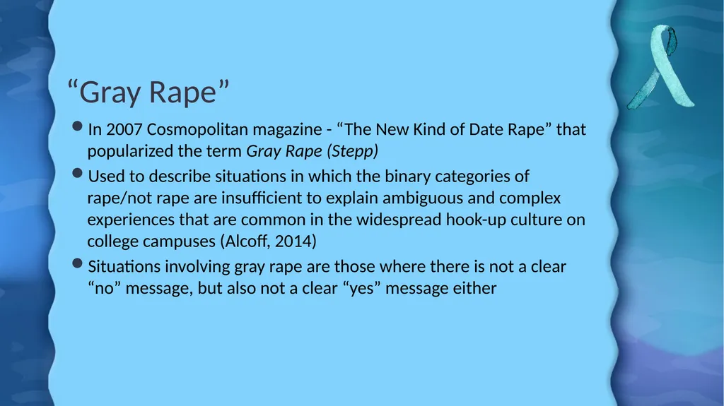 The Myth of “Gray Rape” and Implications for - slide 4 of 27