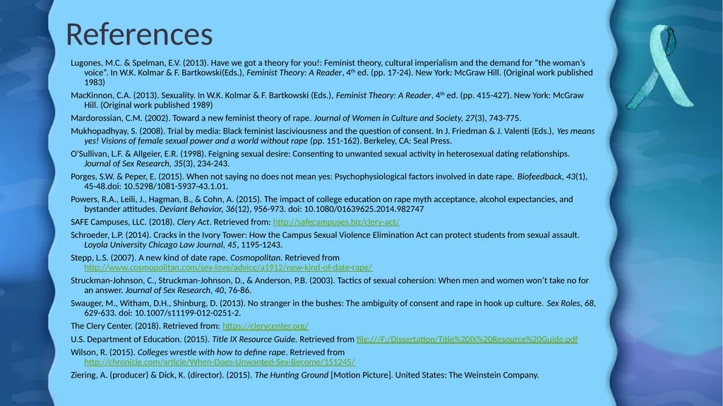 The Myth of “Gray Rape” and Implications for - slide 27 of 27