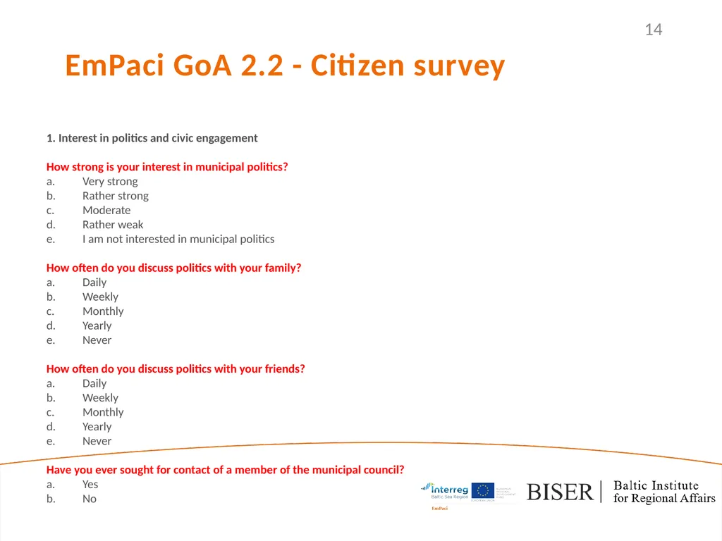 EmPaci Project Empowering participatory Budgeting - slide 14 of 20