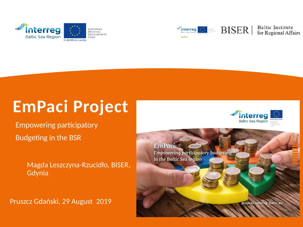 EmPaci Project Empowering participatory Budgeting - slide 1 of 20