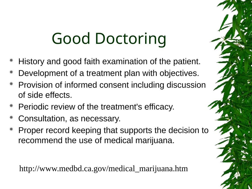 Presented By: David Kan, MD Medical Marijuana: - slide 30 of 48