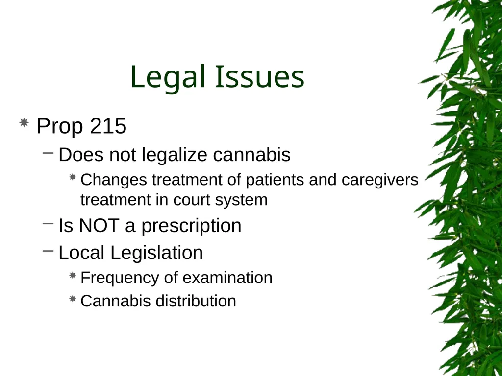 Presented By: David Kan, MD Medical Marijuana: - slide 24 of 48