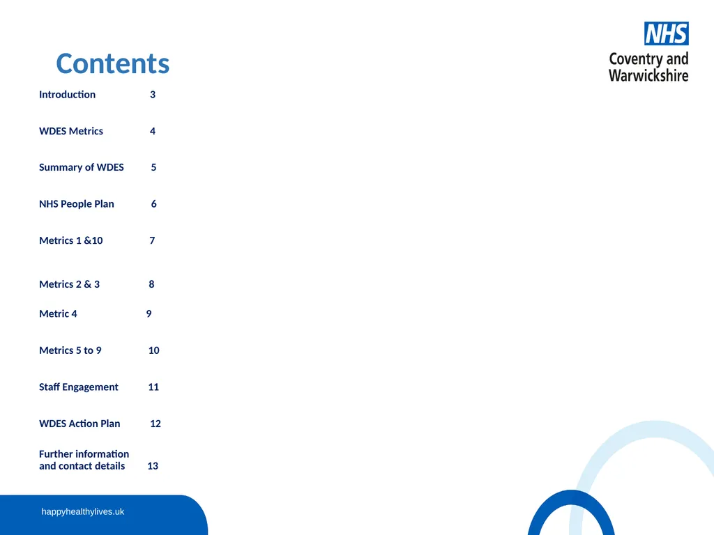 Workforce Disability Equality Standard (WDES) - slide 2 of 13