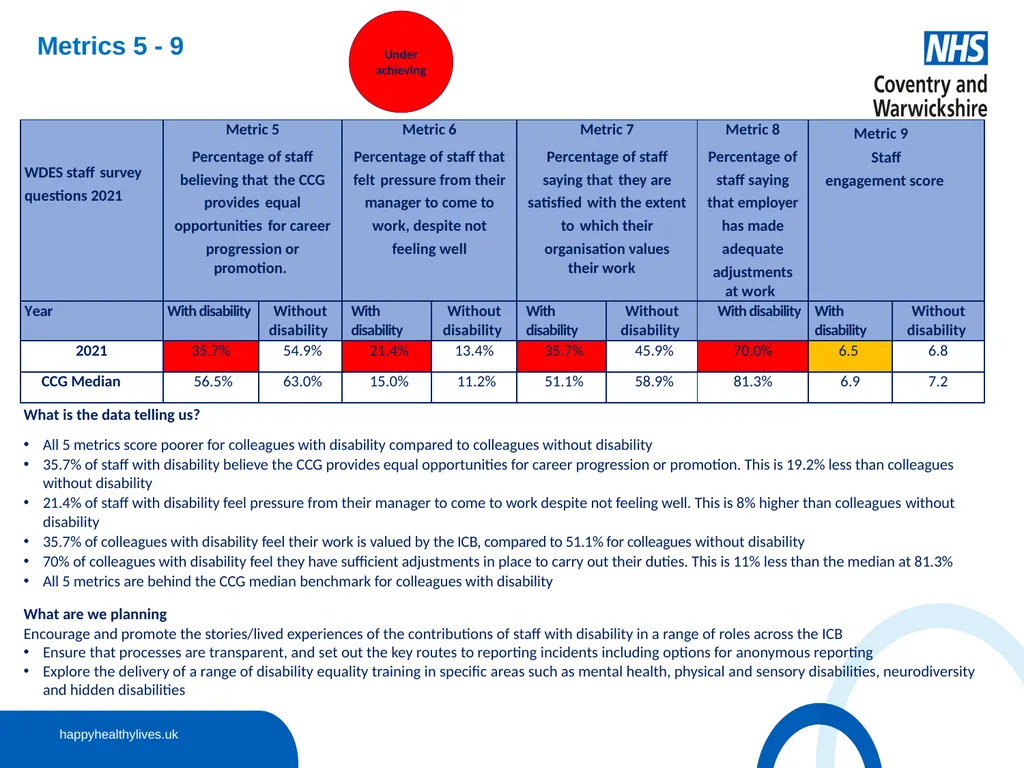Workforce Disability Equality Standard (WDES) - slide 10 of 13