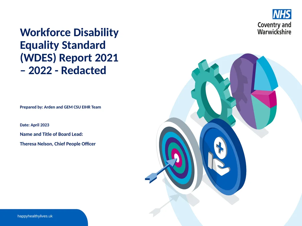 Workforce Disability Equality Standard (WDES) - slide 1 of 13