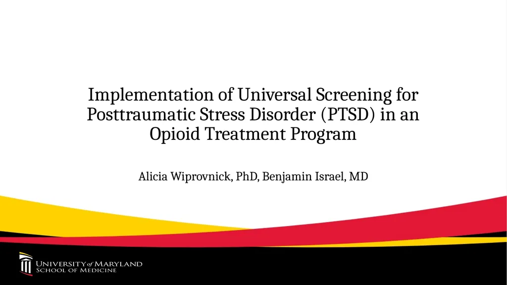 Implementation of Universal Screening for - slide 1 of 16