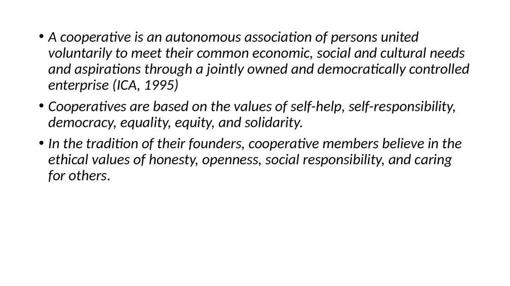 Cooperative and organization management Chapter - slide 25 of 38