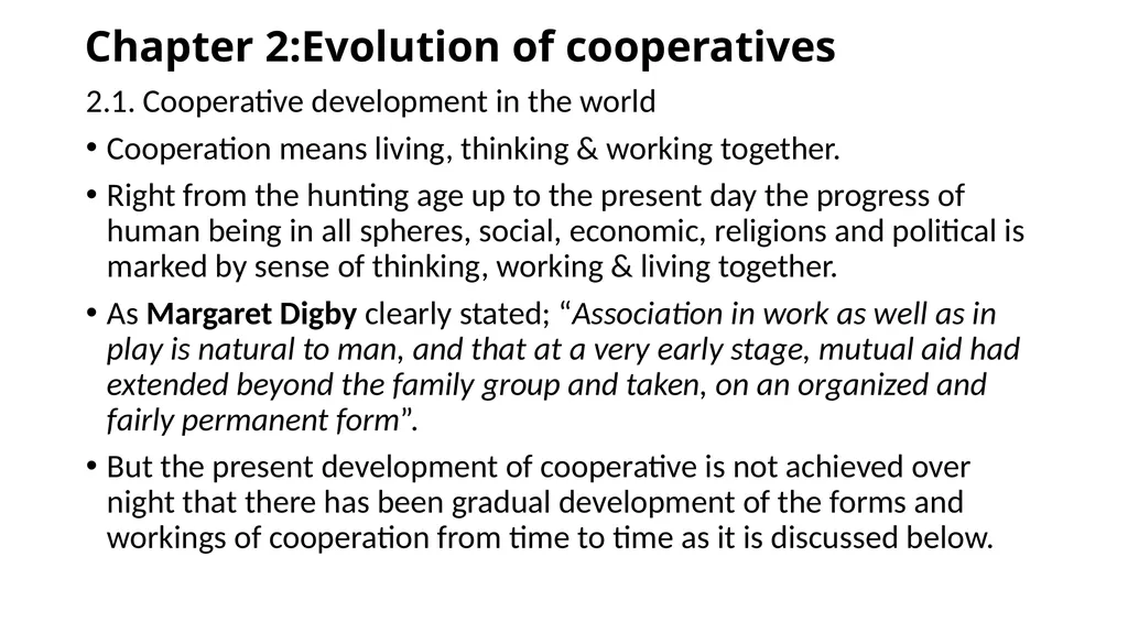 Cooperative and organization management Chapter - slide 9 of 38