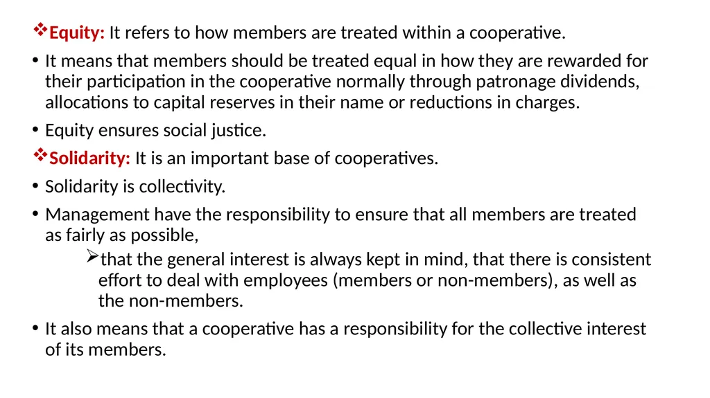Cooperative and organization management Chapter - slide 36 of 38