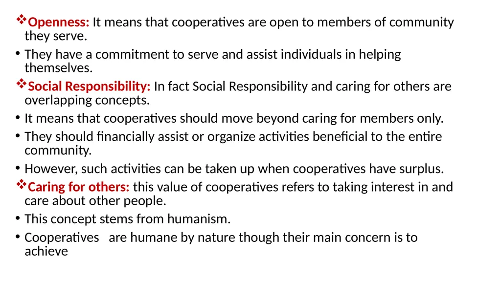 Cooperative and organization management Chapter - slide 38 of 38