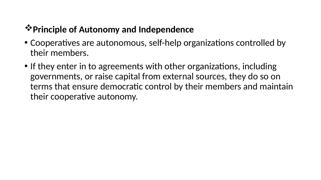 Cooperative and organization management Chapter - slide 29 of 38