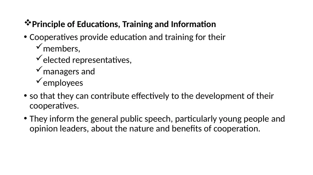 Cooperative and organization management Chapter - slide 30 of 38