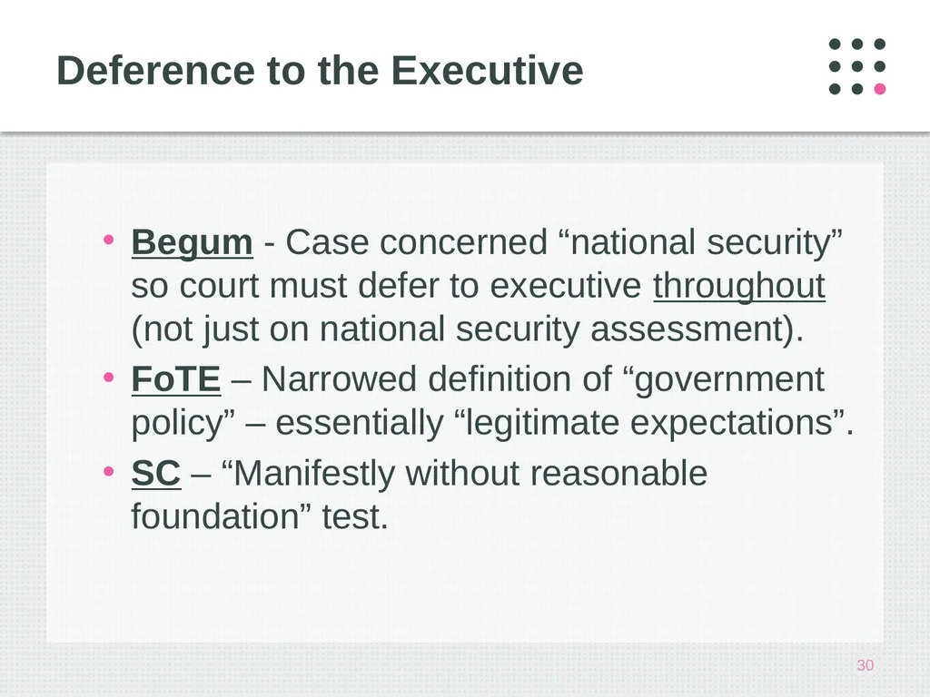 Public Law in the Supreme Court: Where Are We Now? - slide 30 of 40