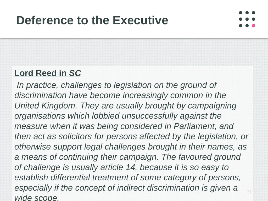 Public Law in the Supreme Court: Where Are We Now? - slide 31 of 40