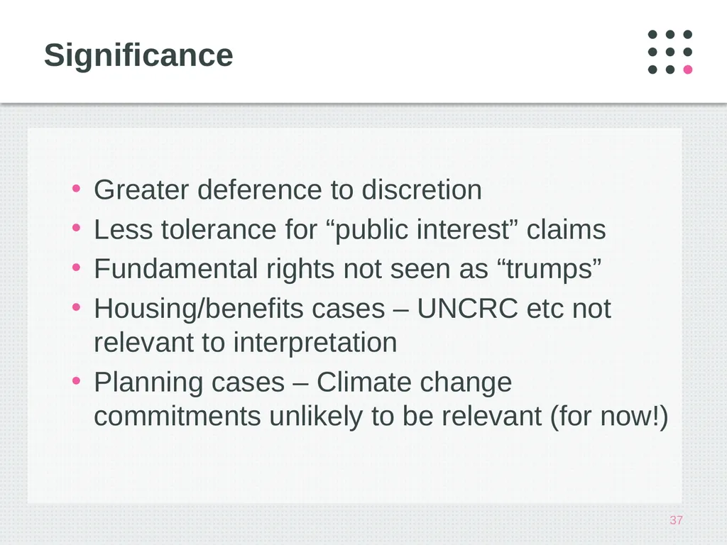 Public Law in the Supreme Court: Where Are We Now? - slide 37 of 40