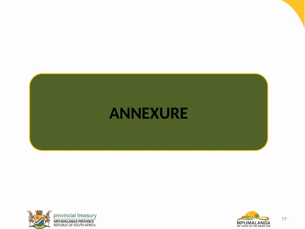 MPUMALANGA ECONOMY – PERFORMANCE, CHALLENGES AND - slide 19 of 44