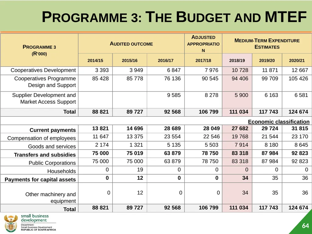 Department of Small Business Development (DSBD) - slide 64 of 77