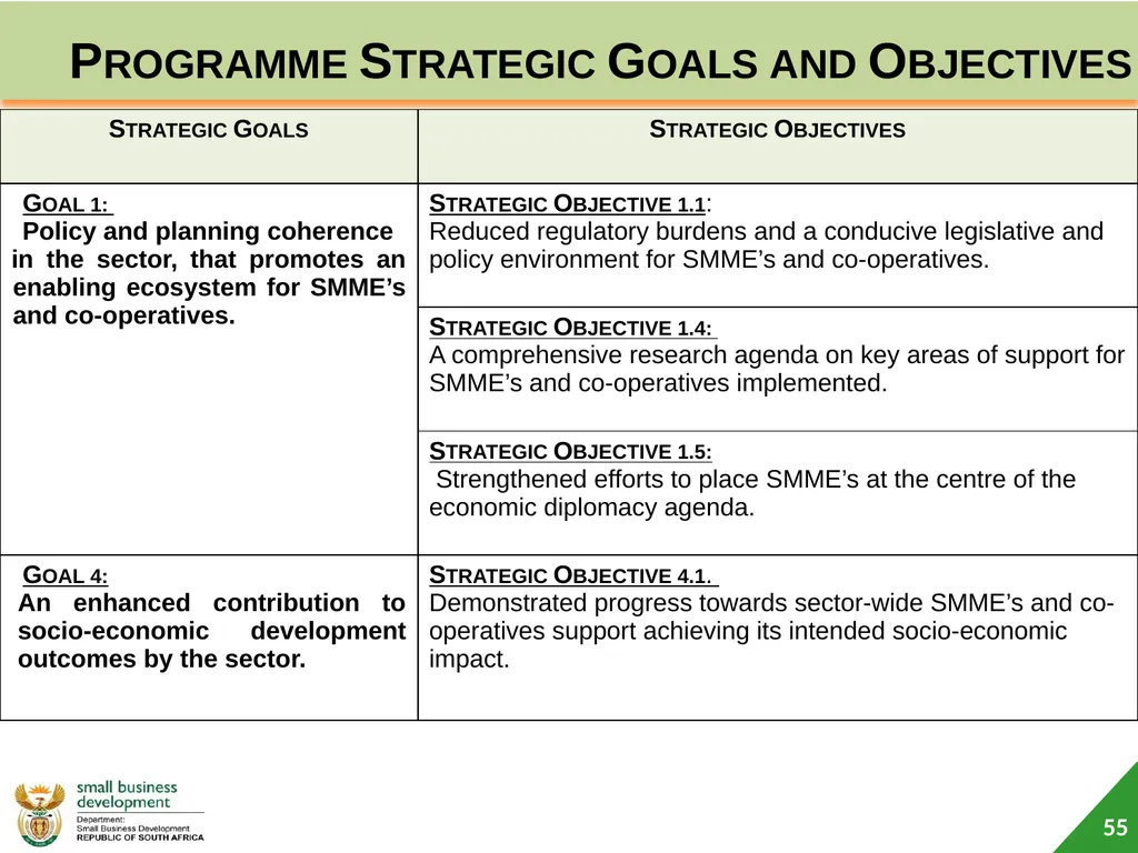 Department of Small Business Development (DSBD) - slide 55 of 77