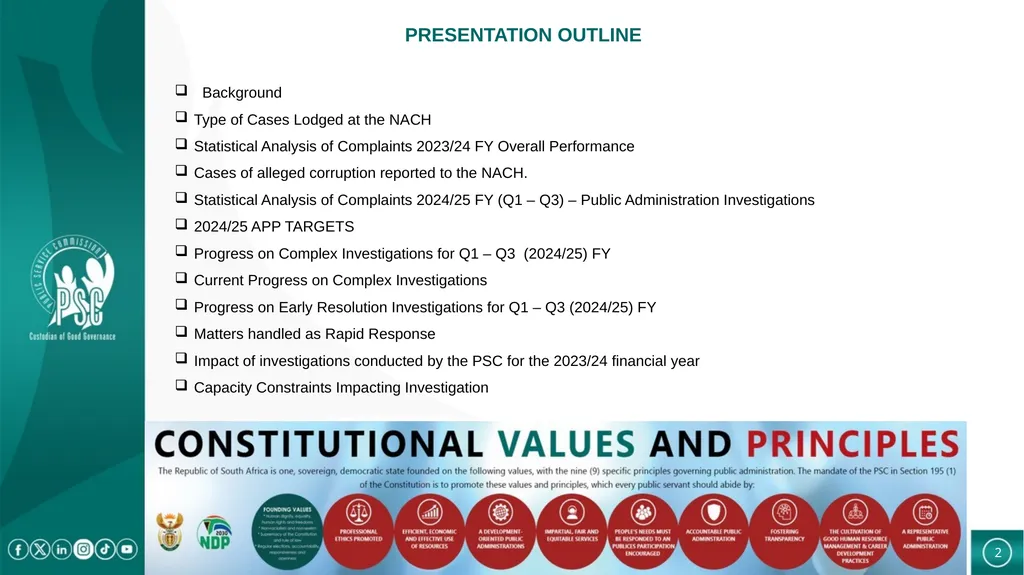 PRESENTATION TO THE PORTFOLIO COMMITTEE ON CASES - slide 2 of 27