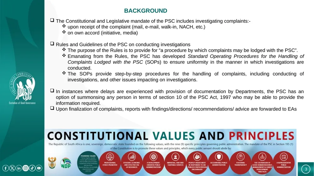 PRESENTATION TO THE PORTFOLIO COMMITTEE ON CASES - slide 3 of 27