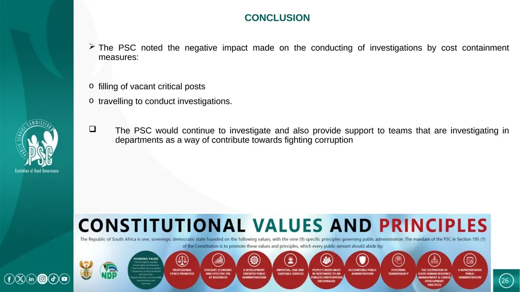 PRESENTATION TO THE PORTFOLIO COMMITTEE ON CASES - slide 26 of 27