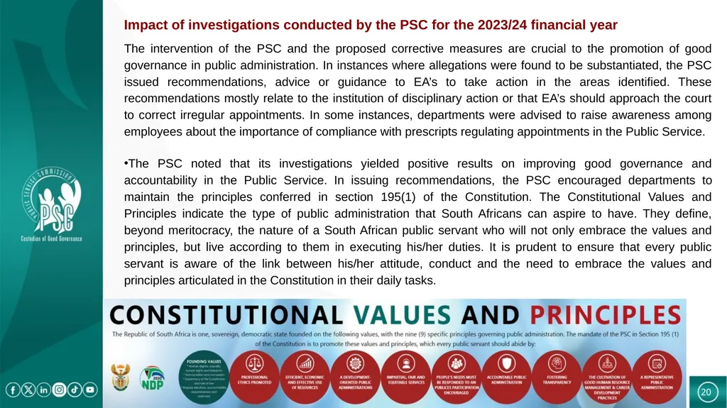 PRESENTATION TO THE PORTFOLIO COMMITTEE ON CASES - slide 20 of 27